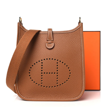 Hermes Taurillon Clemence Evelyne TPM Gold 11 of 11