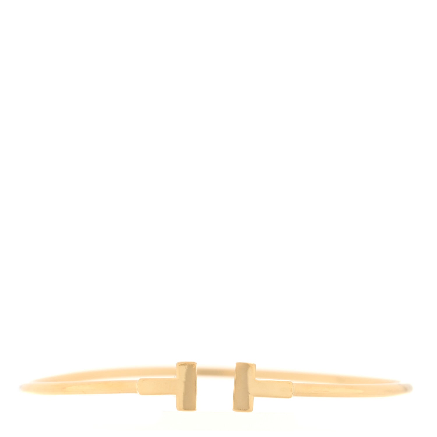 Tiffany 18K Yellow Gold Narrow T Wire Bracelet 1 of 4