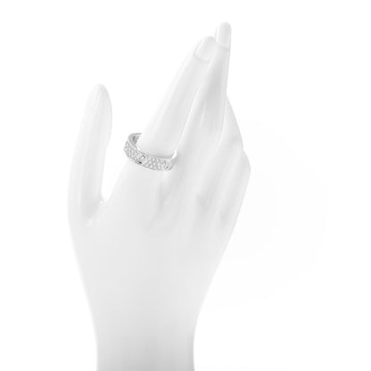 Cartier 18K White Gold Diamond 6.5mm LOVE Paved Ring 62 10 2 of 5