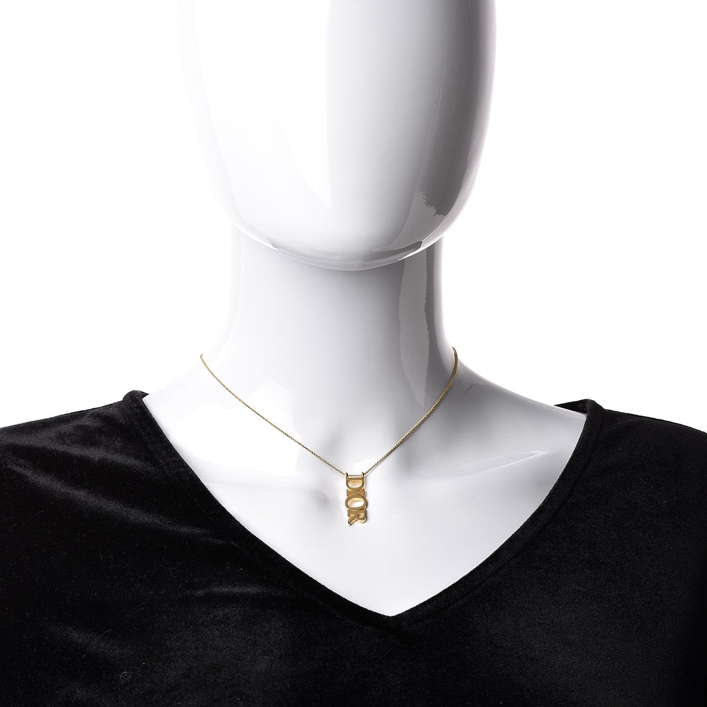 Metal Logo Necklace Gold