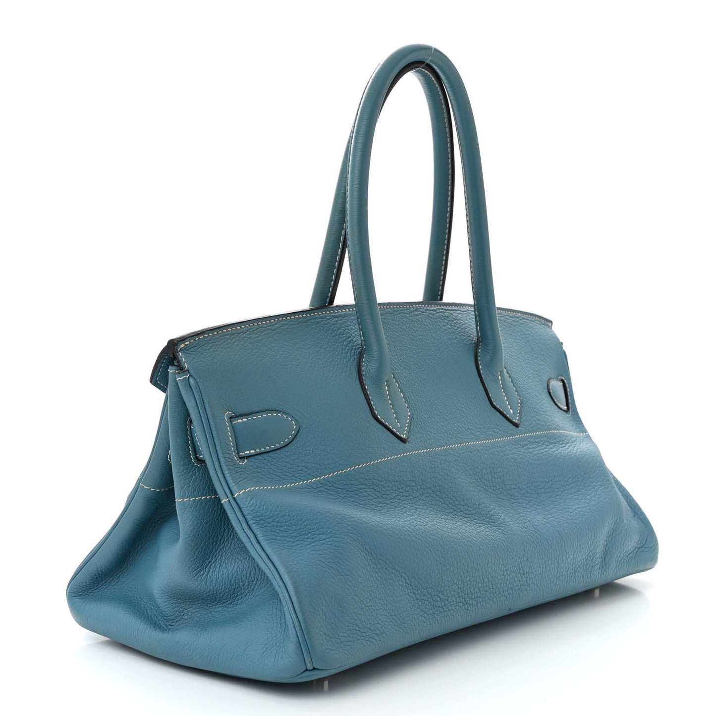 Taurillon Clemence JPG Birkin 42 Blue Jean