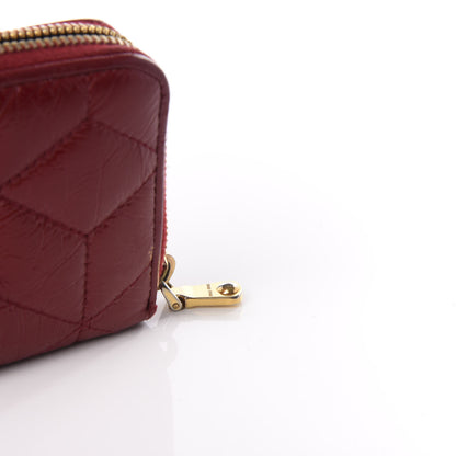 Miu Miu Patent Quilted Zip Around Wallet Burgundy 7 of 7