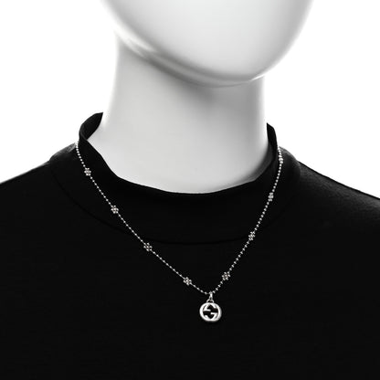 Gucci Sterling Silver Interlocking G Beaded Cluster Pendant Necklace 2 of 6