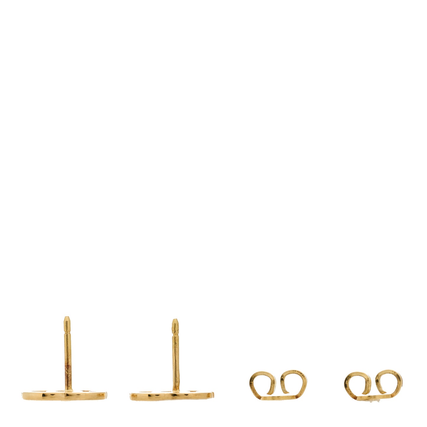 18K Yellow Gold GG Tissue Stud Earrings