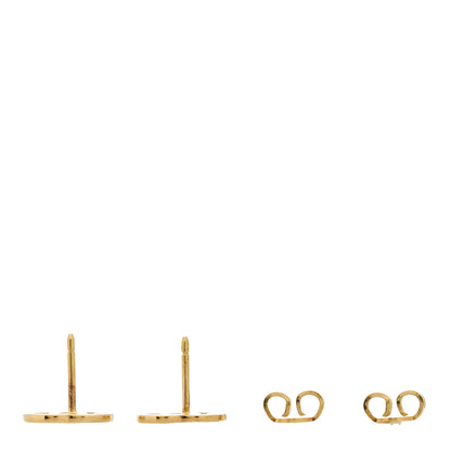 Gucci 18K Yellow Gold GG Tissue Stud Earrings 3 of 5