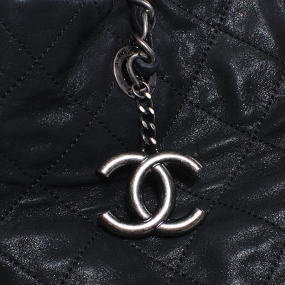 Chanel Iridescent Calfskin VIP Shopping Tote Black 5 of 9