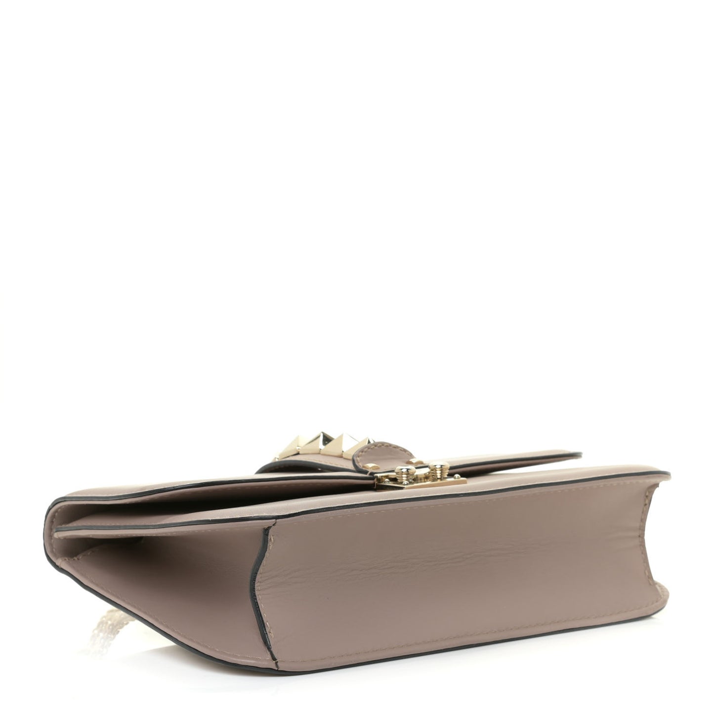 Vitello Medium Glam Lock Rockstud Flap Poudre