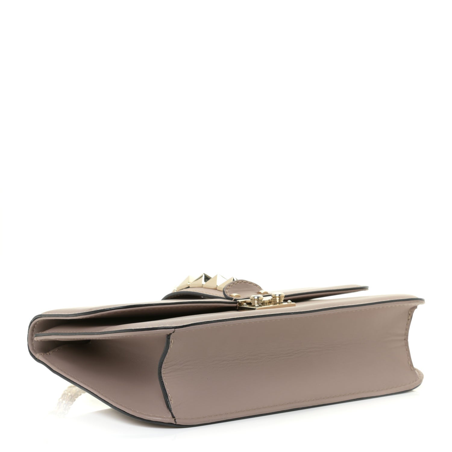 Valentino Garavani Vitello Medium Glam Lock Rockstud Flap Poudre 4 of 13