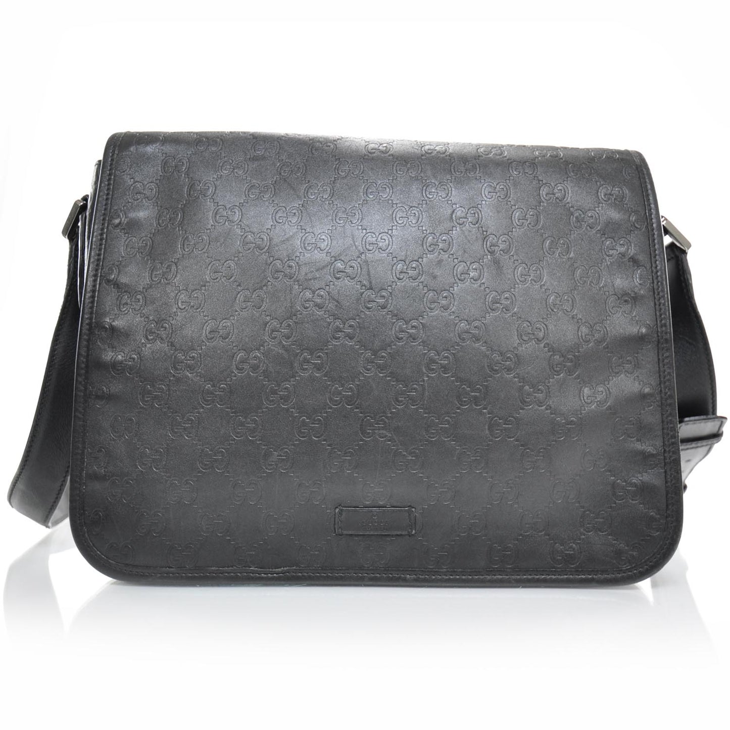 Guccissima Flap Messenger Bag Black