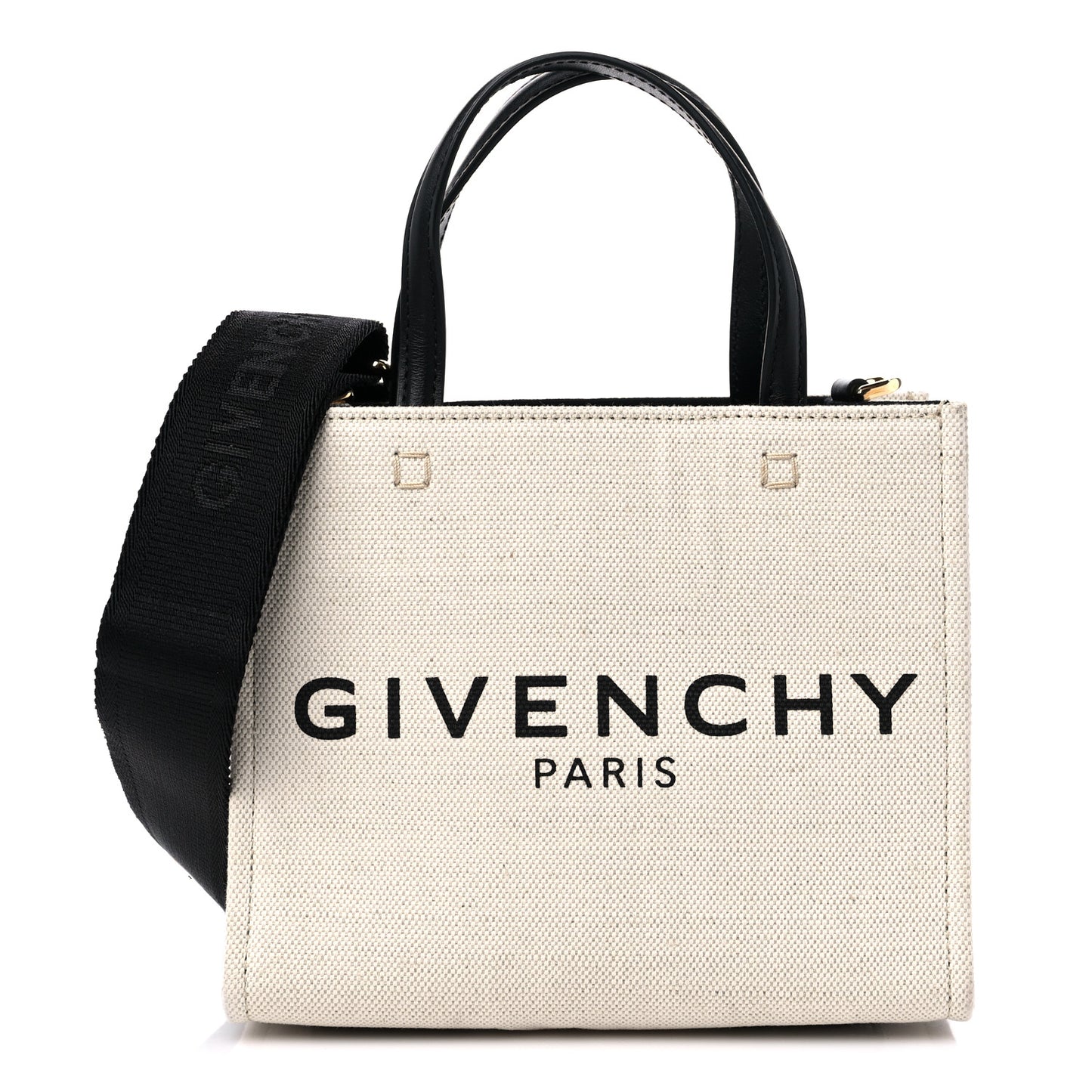 Canvas Mini G-Tote White Black