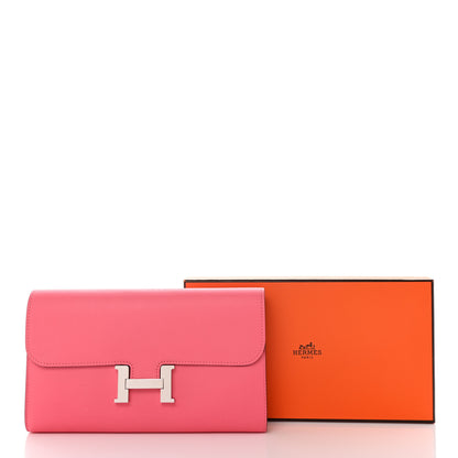 Hermes Evercolor Constance Long Wallet Rose Azalee 12 of 12