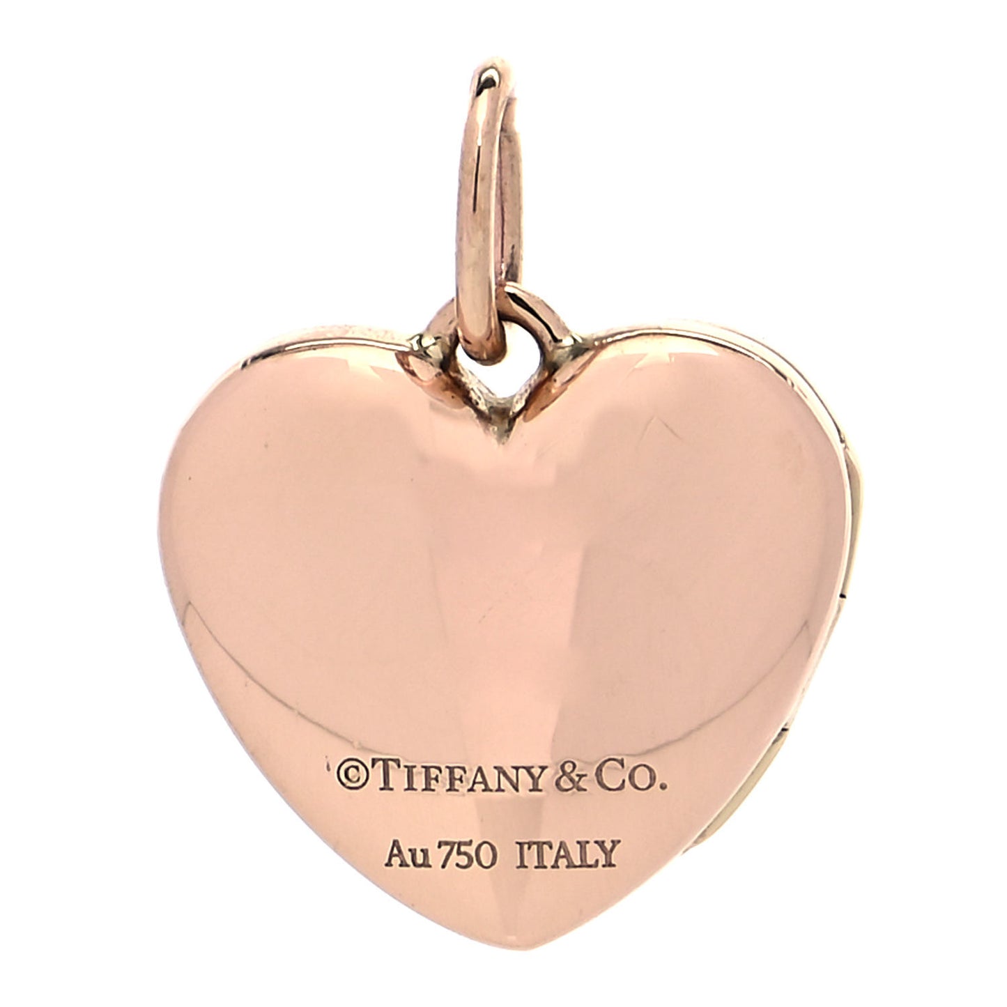 18K Rose Gold Heart Locket Pendant