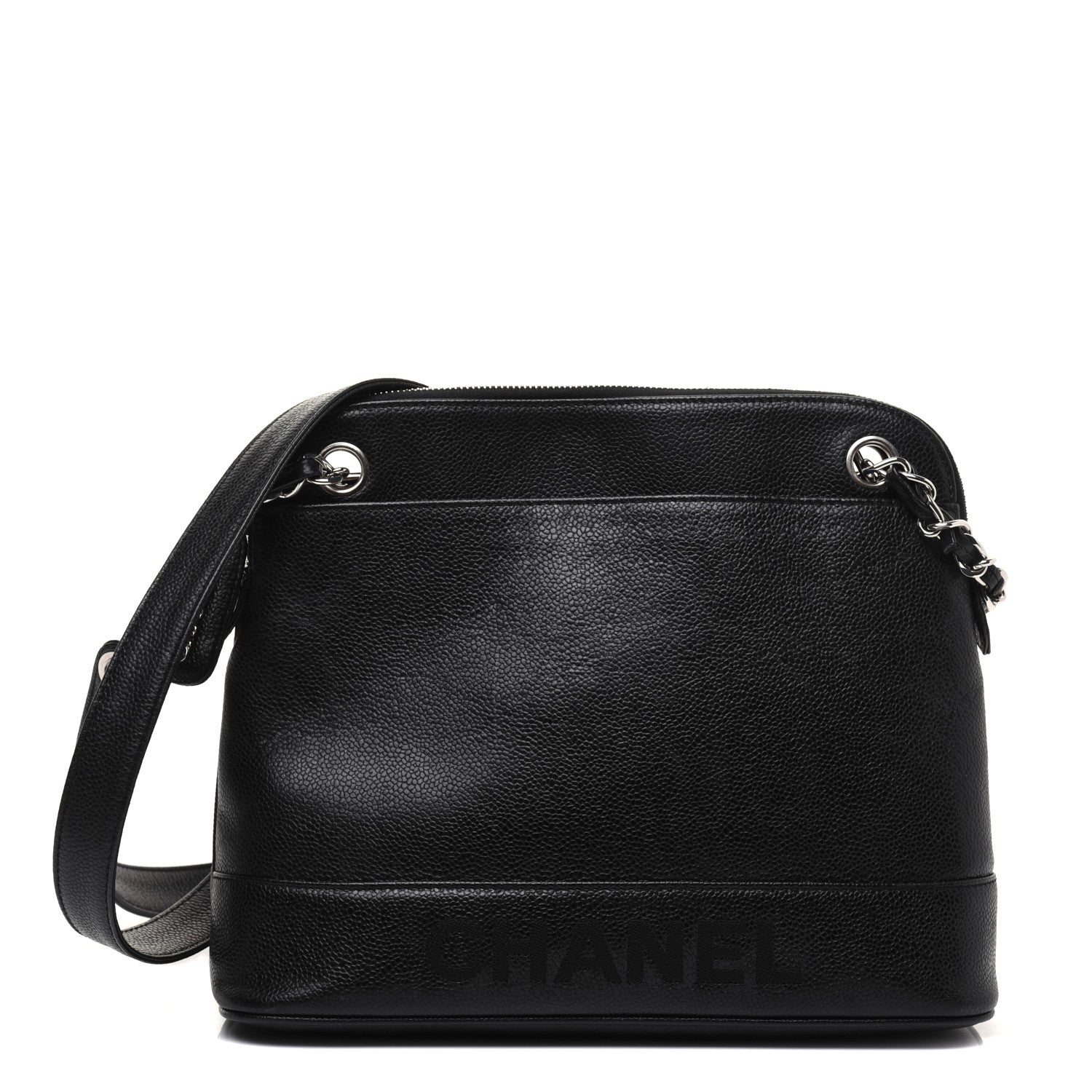 Chanel Caviar Logo Shoulder Bag Black 1 of 21