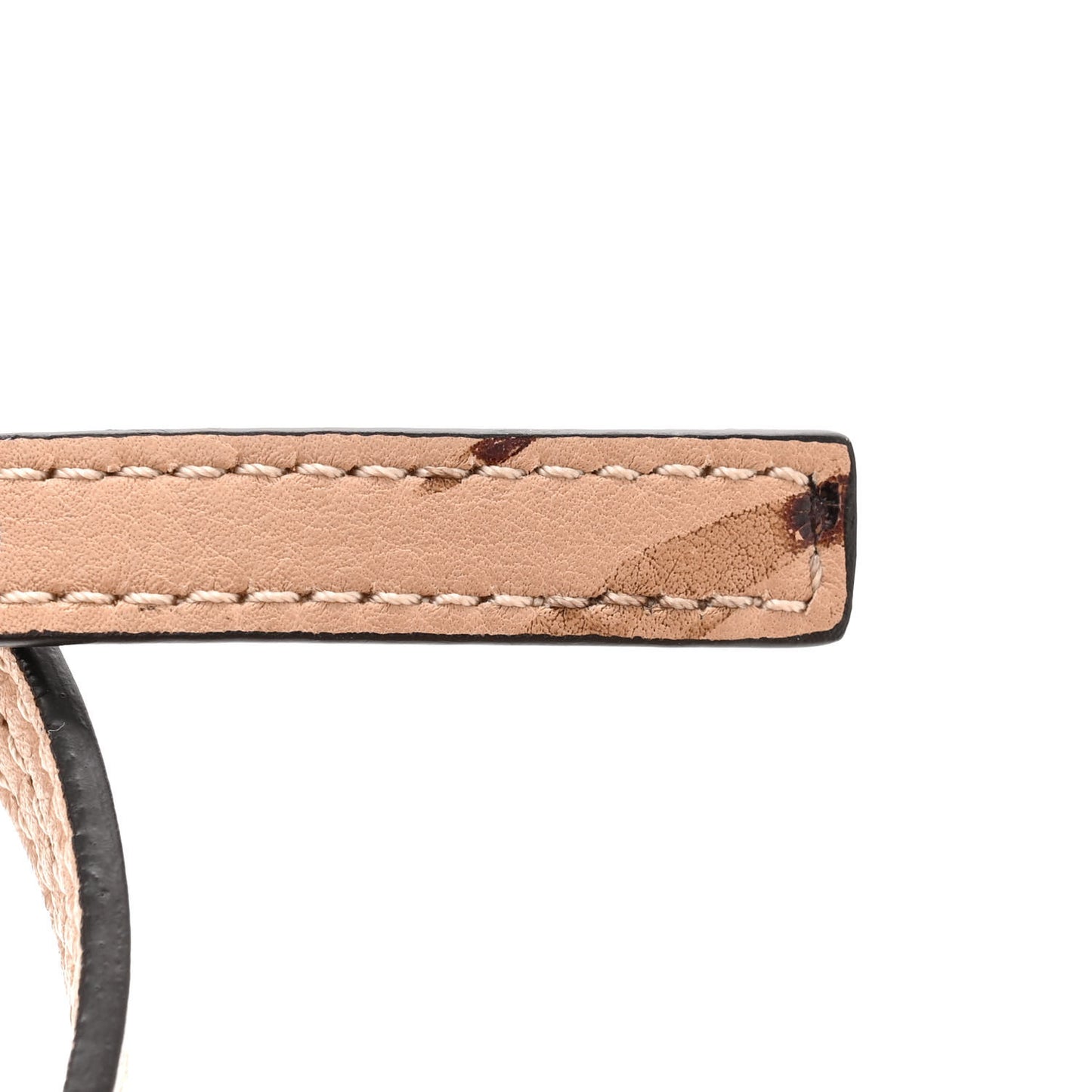 Calfskin Suede Small Nile Bracelet Bag Biscotti Beige