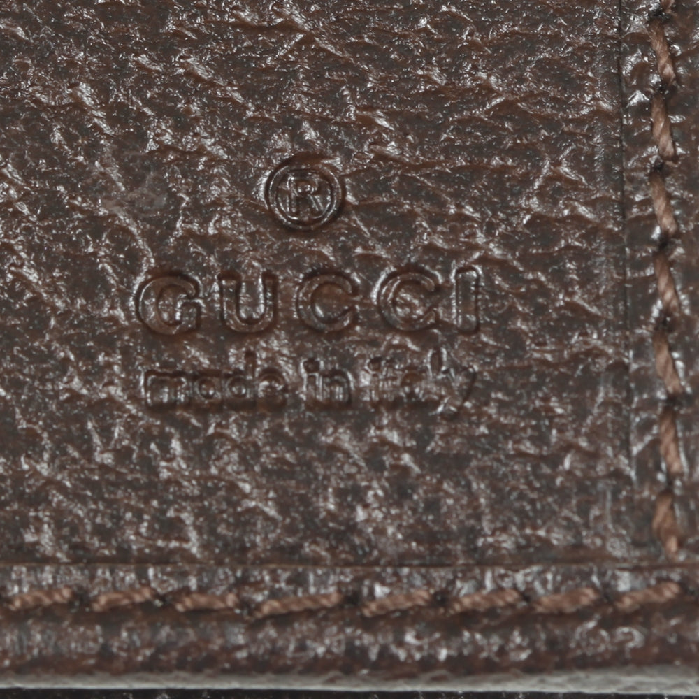 Monogram Metal Bar Continental Flap Wallet Beige Ebony Dark Brown
