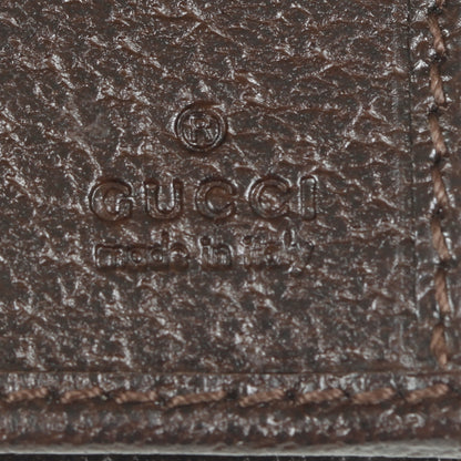 Gucci Monogram Metal Bar Continental Flap Wallet Beige Ebony Dark Brown 13 of 14