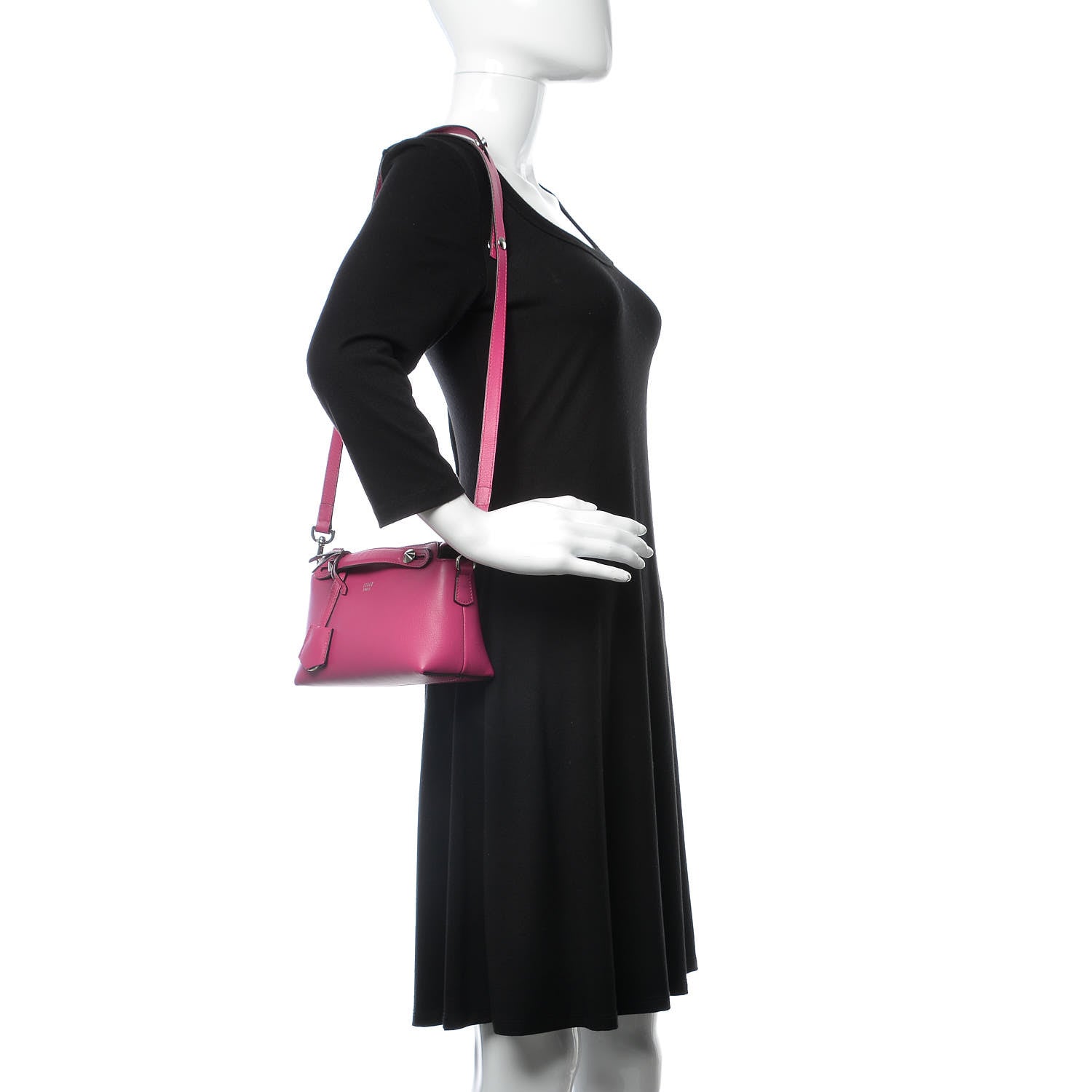 Fendi Vitello Dolce Mini By The Way Boston Bag Magenta 2 of 7