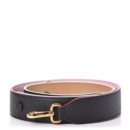 Fendi Vitello Dolce Tri-Color Buttoned Strap You Black Peonia Cuoio 1 of 7