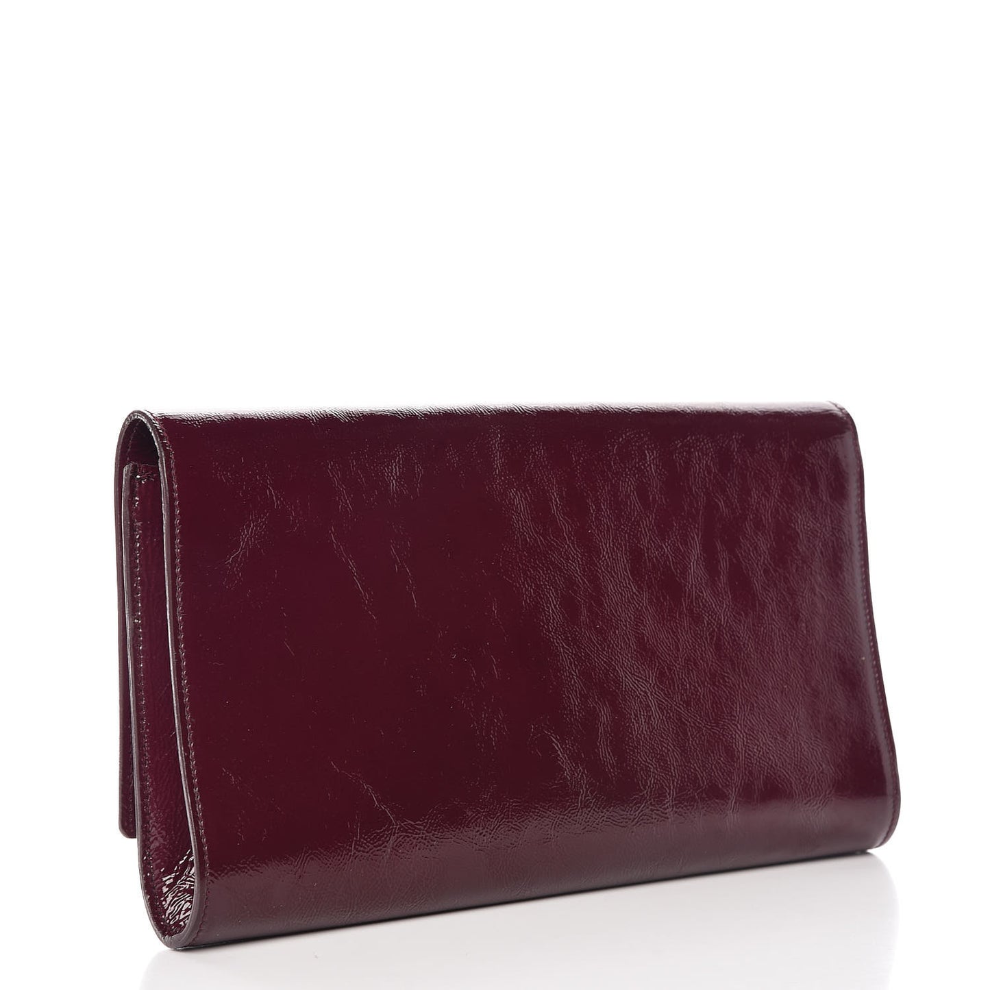 Textured Patent Monogram Large Belle De Jour Clutch Burgundy