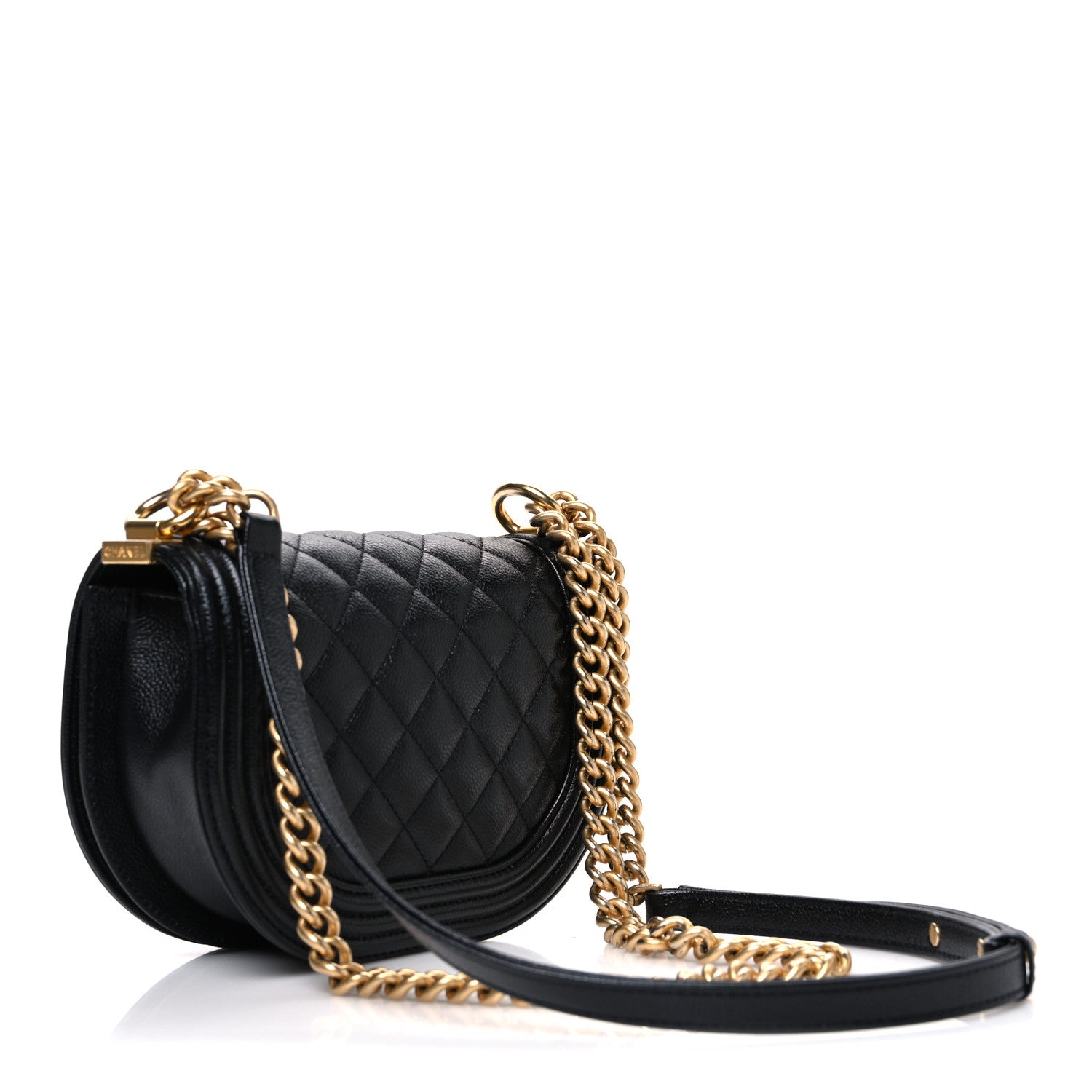 Chanel Caviar Quilted Small Boy Messenger Bag Black 3 of 10