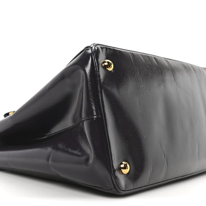 Prada Saffiano Vernice Large Tote Uva 8 of 9