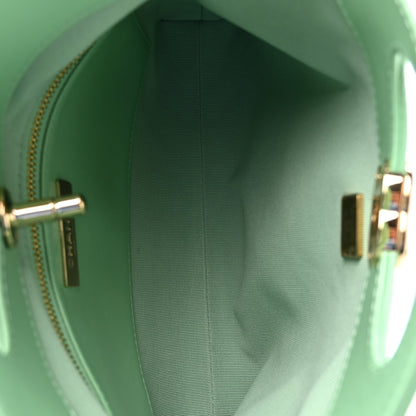 Chanel Shiny Lambskin Quilted Mini 31 Shopping Bag Light Green 5 of 11