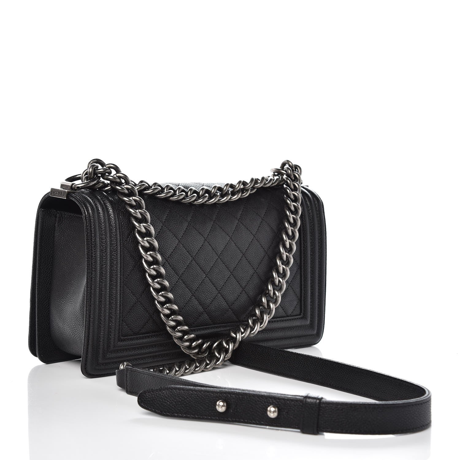 Chanel Caviar Quilted Medium Boy Flap Black 3 of 8