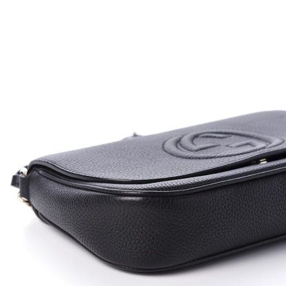 Gucci Pebbled Calfskin Medium Soho Flap Crossbody Black 6 of 11