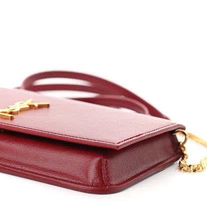 Saint Laurent Smooth Calfskin Monogram Phone Holder Crossbody Opyum Red 9 of 10