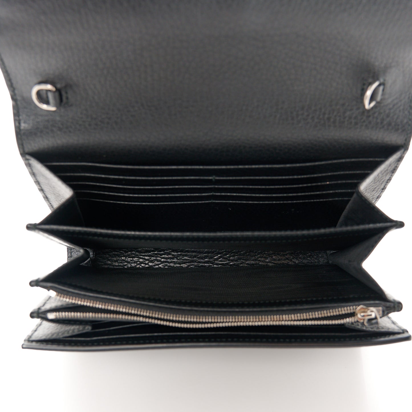 Calfskin Mini Dionysus Chain Wallet Black
