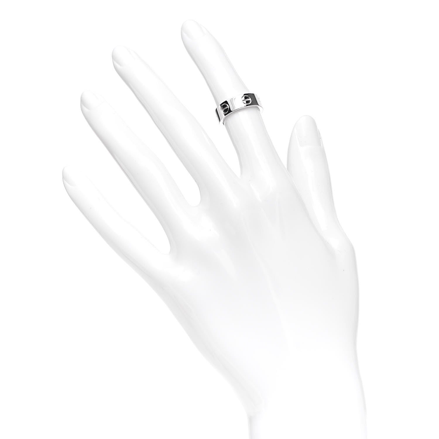 Cartier 18K White Gold 5.5mm LOVE Ring 47 4 2 of 5