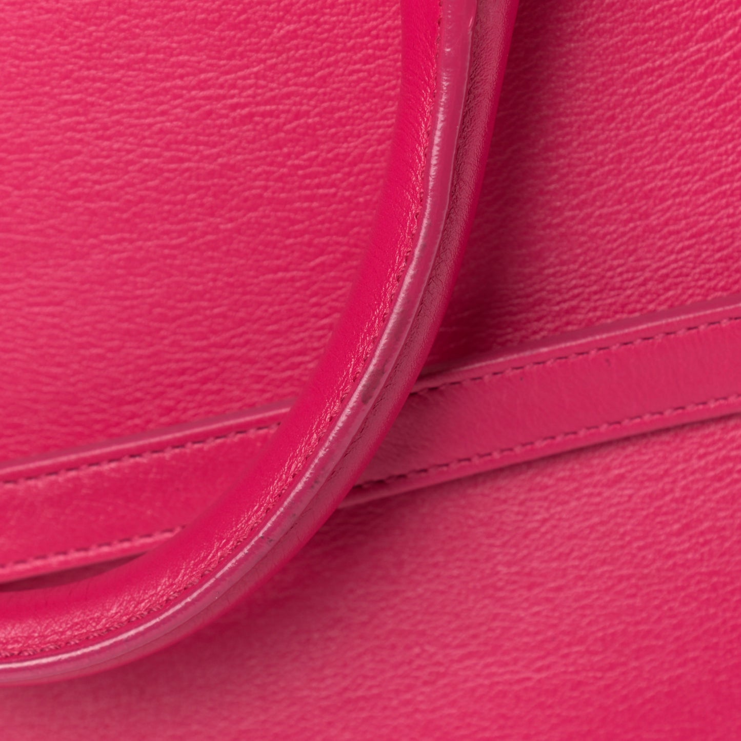 Calfskin Small Monogram Cabas Fuchsia