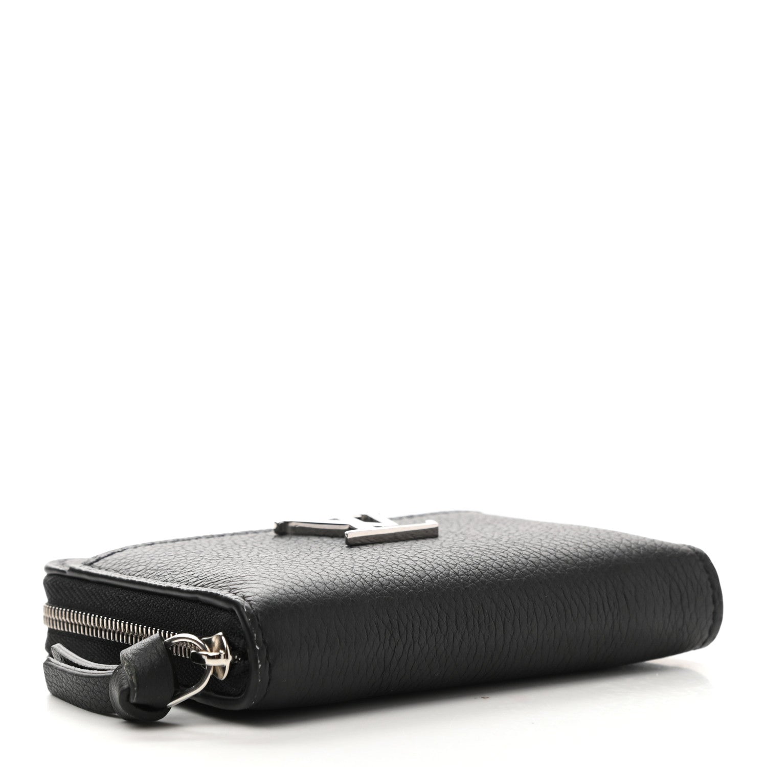 Louis Vuitton Calfskin Lockme Zippy Coin Purse Black 4 of 6