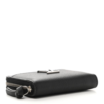 Louis Vuitton Calfskin Lockme Zippy Coin Purse Black 4 of 6