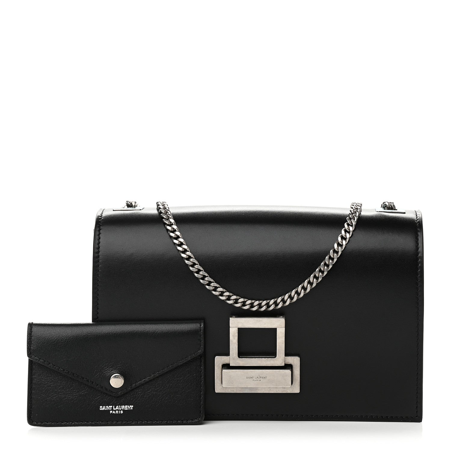 Saint Laurent Calfskin Metropolis Chain Shoulder Bag Black 3 of 9
