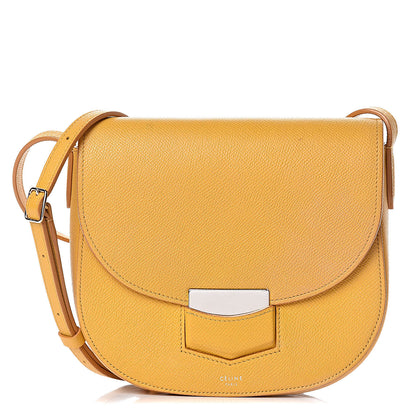 Celine Baby Grained Calfskin Small Trotteur Saffron 1 of 12