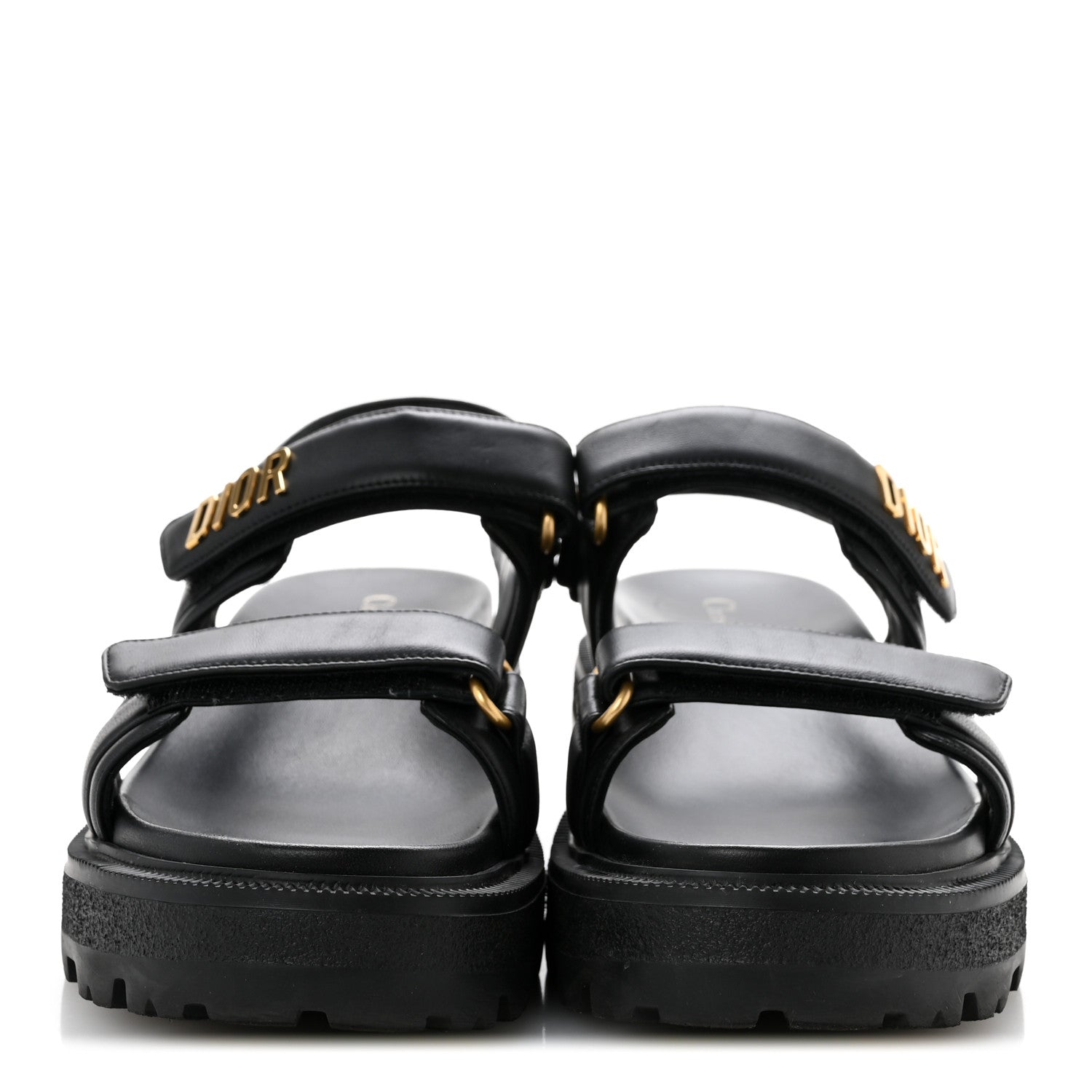 Christian Dior Lambskin Dioract 10mm Sandals 38 Black 3 of 10