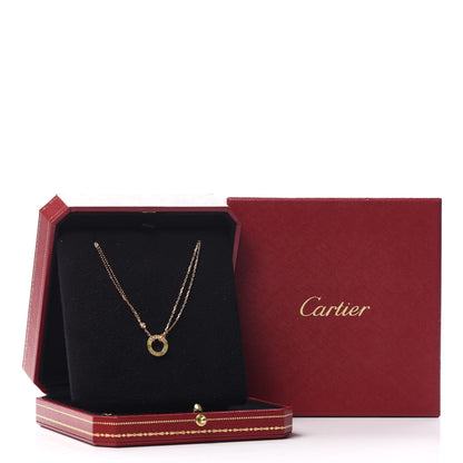 Cartier 18K Pink Gold 2 Diamond LOVE Necklace 6 of 6