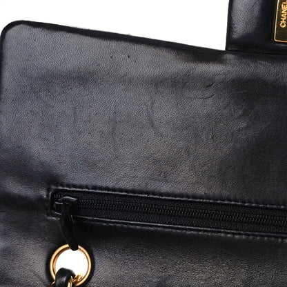 Chanel Lambskin Quilted Medium Double Flap Black 13 of 21