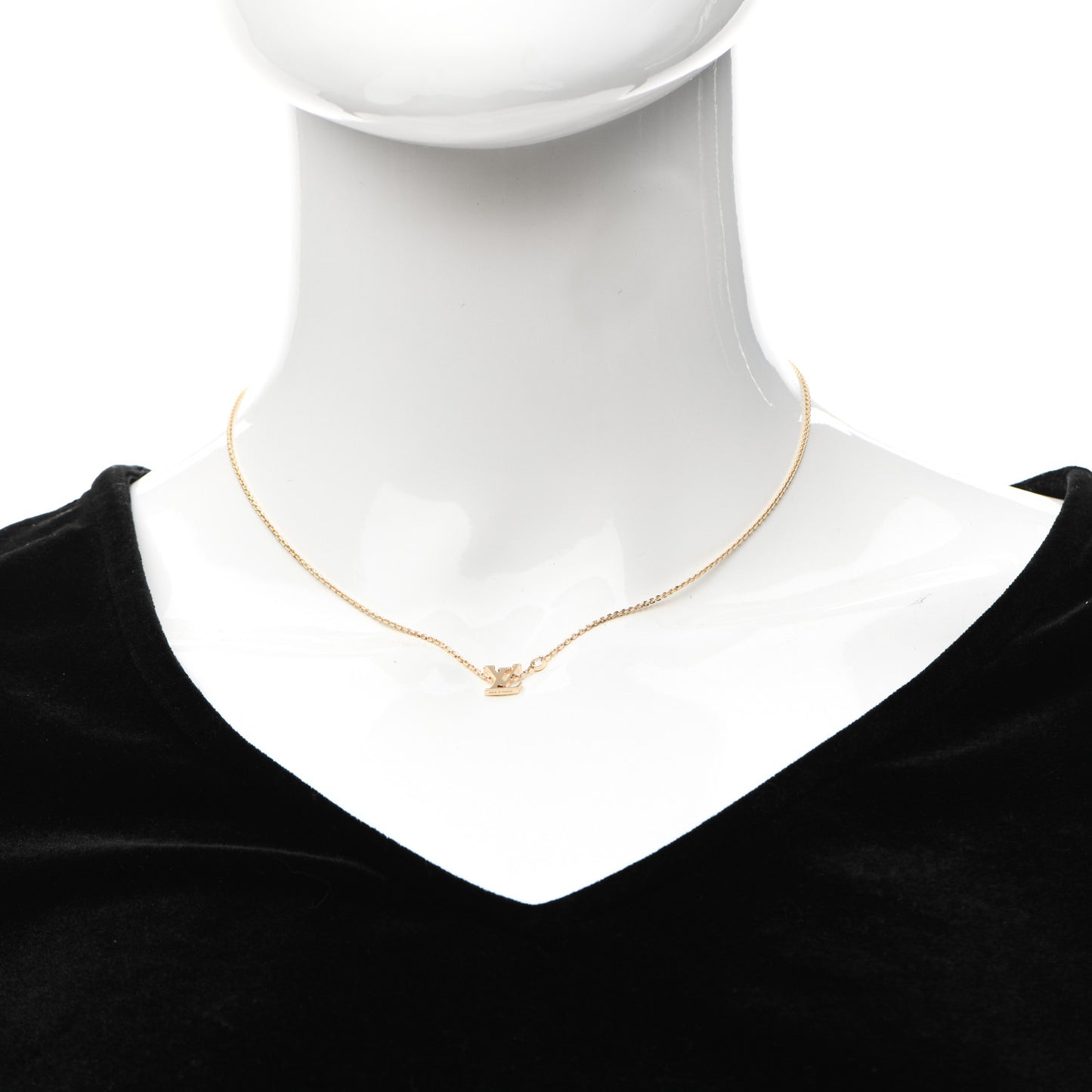 18K Yellow Gold Diamond Idylle Blossom LV Pendant Necklace