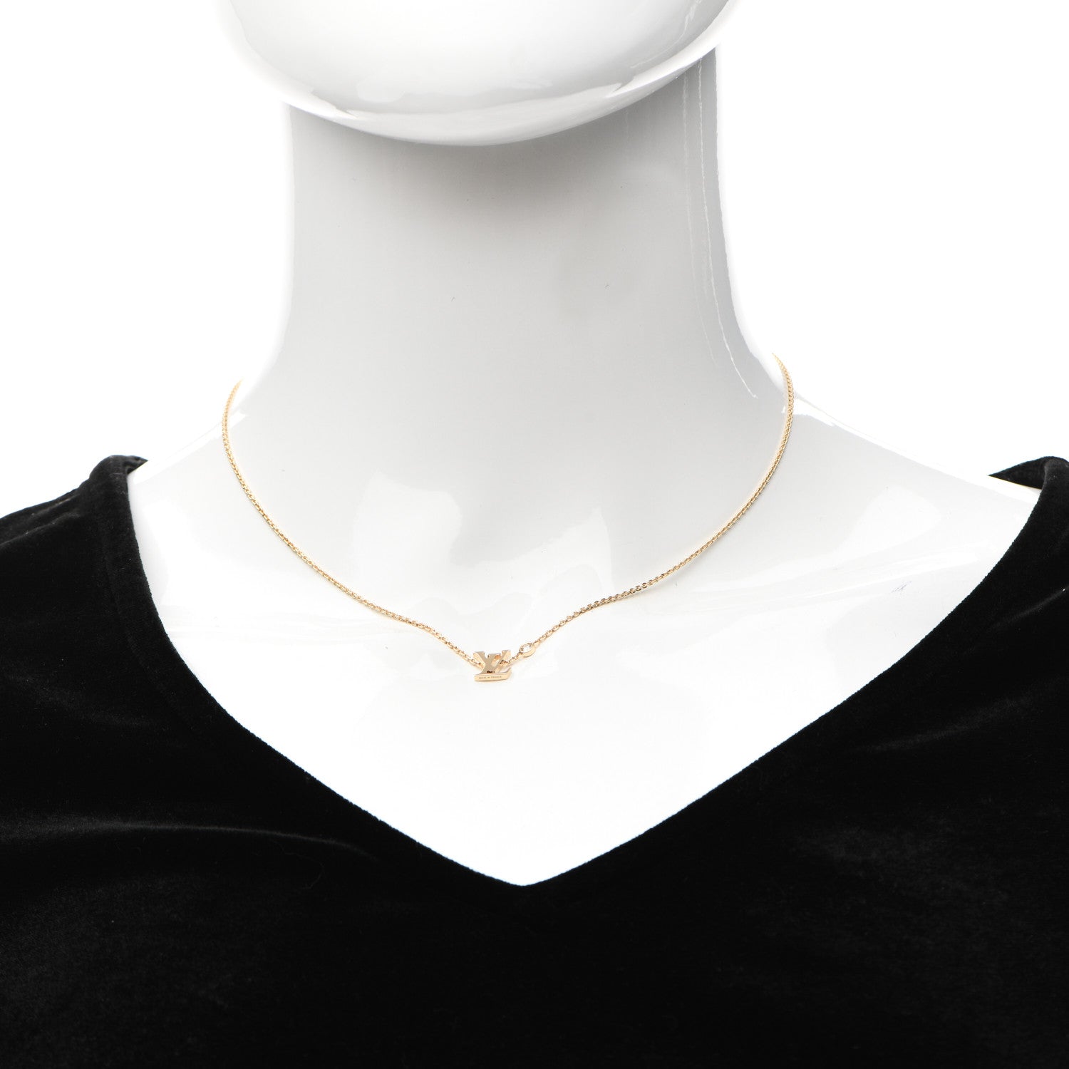 Louis Vuitton 18K Yellow Gold Diamond Idylle Blossom LV Pendant Necklace 2 of 7