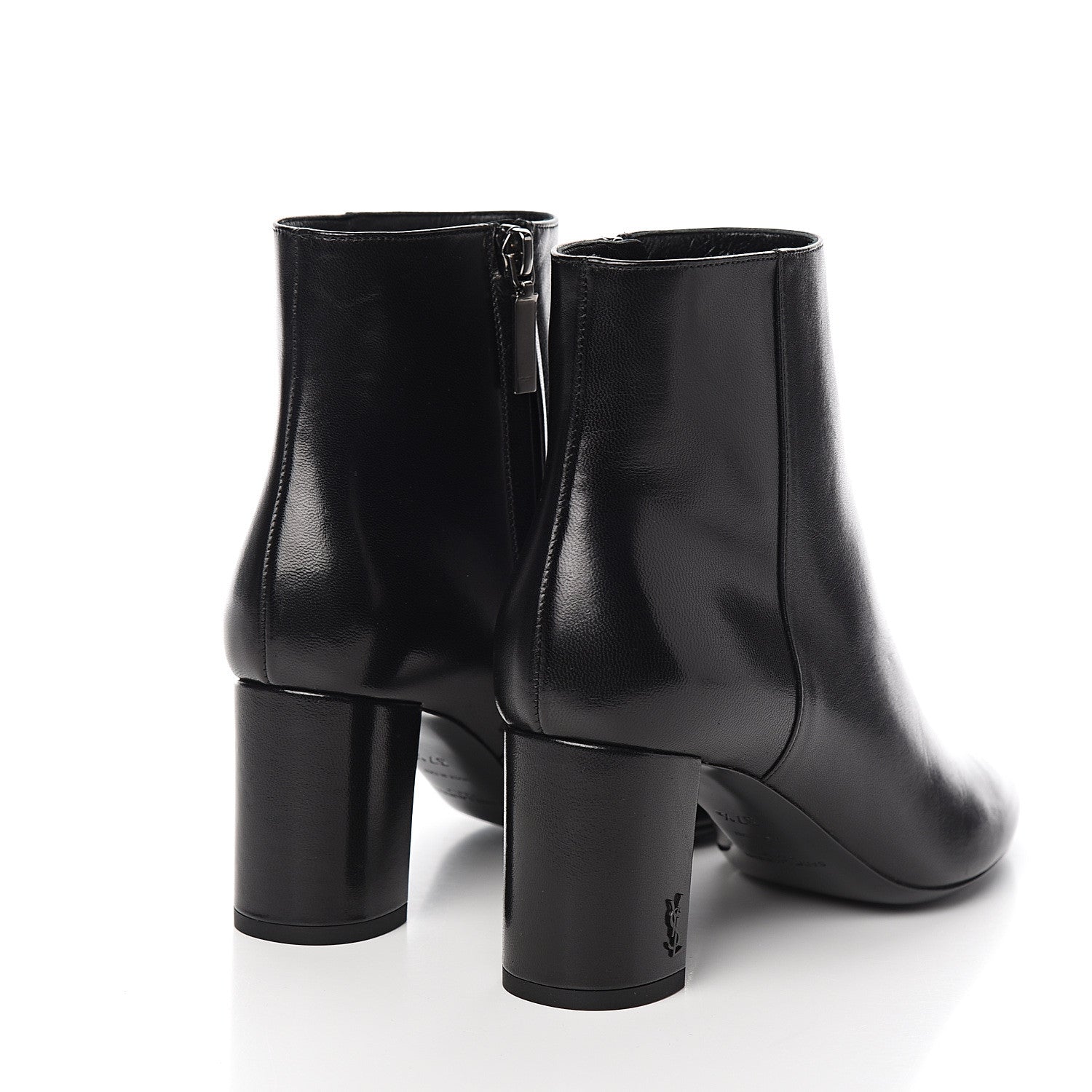 Saint Laurent Nappa Loulou Ankle Zip Boot 37.5 Black 4 of 9