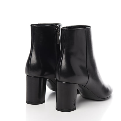 Saint Laurent Nappa Loulou Ankle Zip Boot 37.5 Black 4 of 9