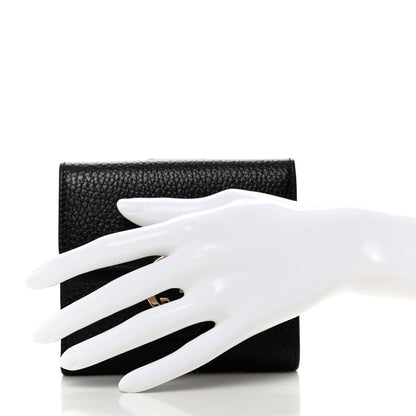 Gucci Dollar Calfskin Interlocking G French Wallet Black 2 of 10