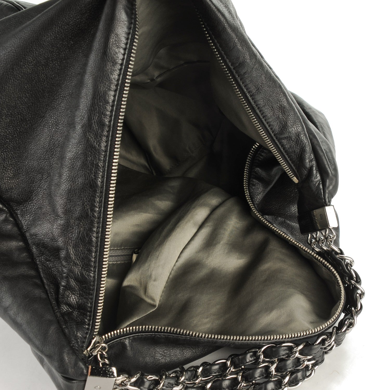 Chanel Lambskin Large Rock and Chain Hobo Black 5 of 10