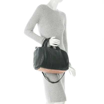 Alexander Wang Pebbled Lambskin Rocco Black Rose Gold Hardware 2 of 9