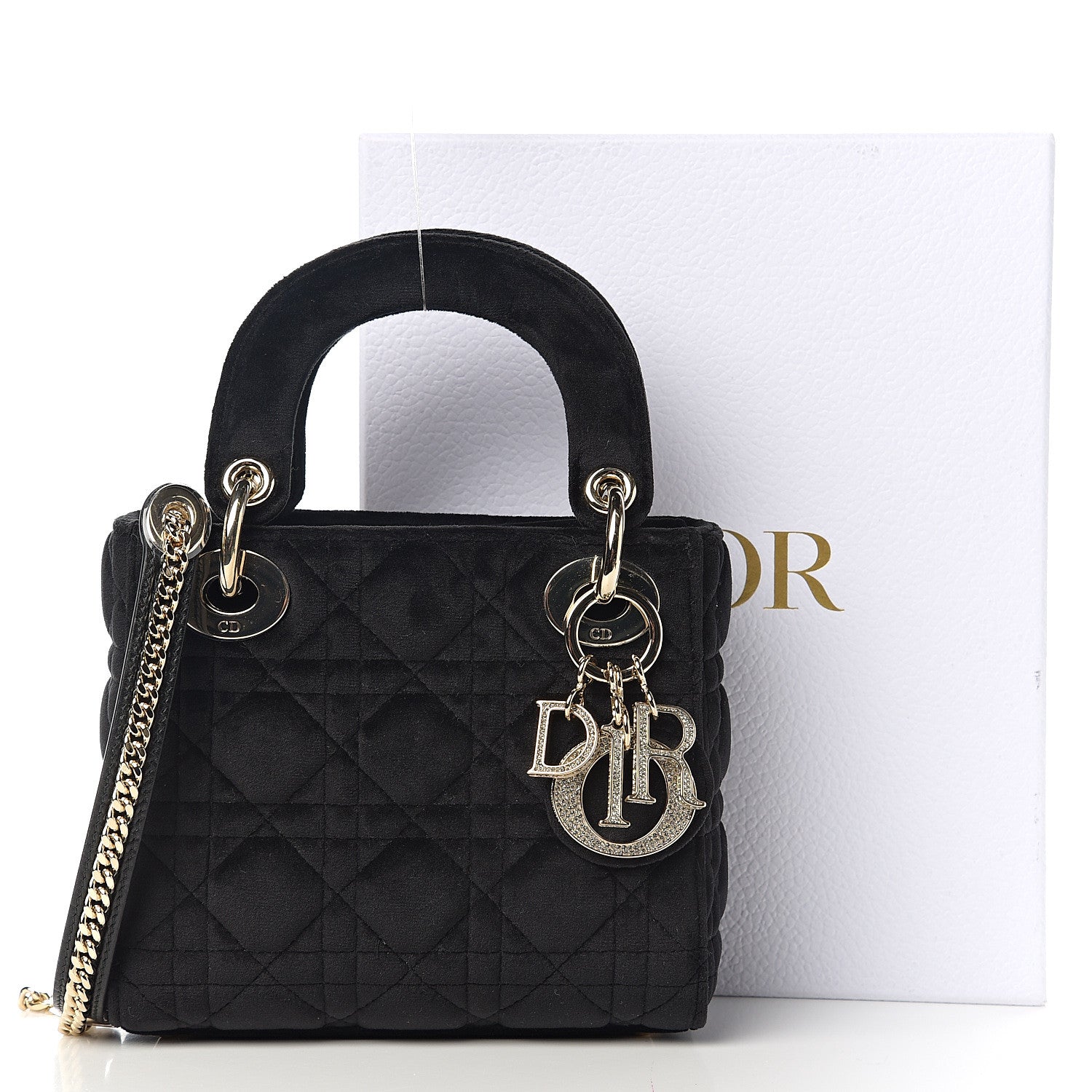 Christian Dior Velvet Mini Lady Dior Black 10 of 10