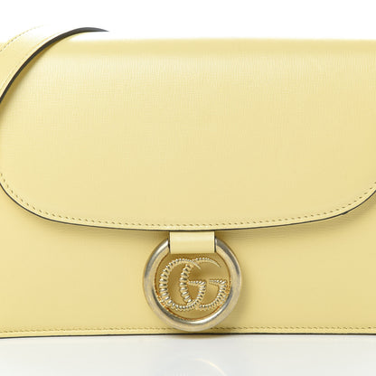 Gucci Textured Calfskin Small Torchon GG Ring Shoulder Bag Butter 9 of 11