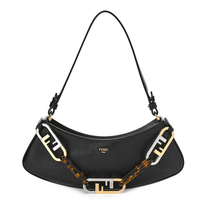Fendi Vitello Queen Palmellato Fendi O'Lock Swing Black 1 of 9