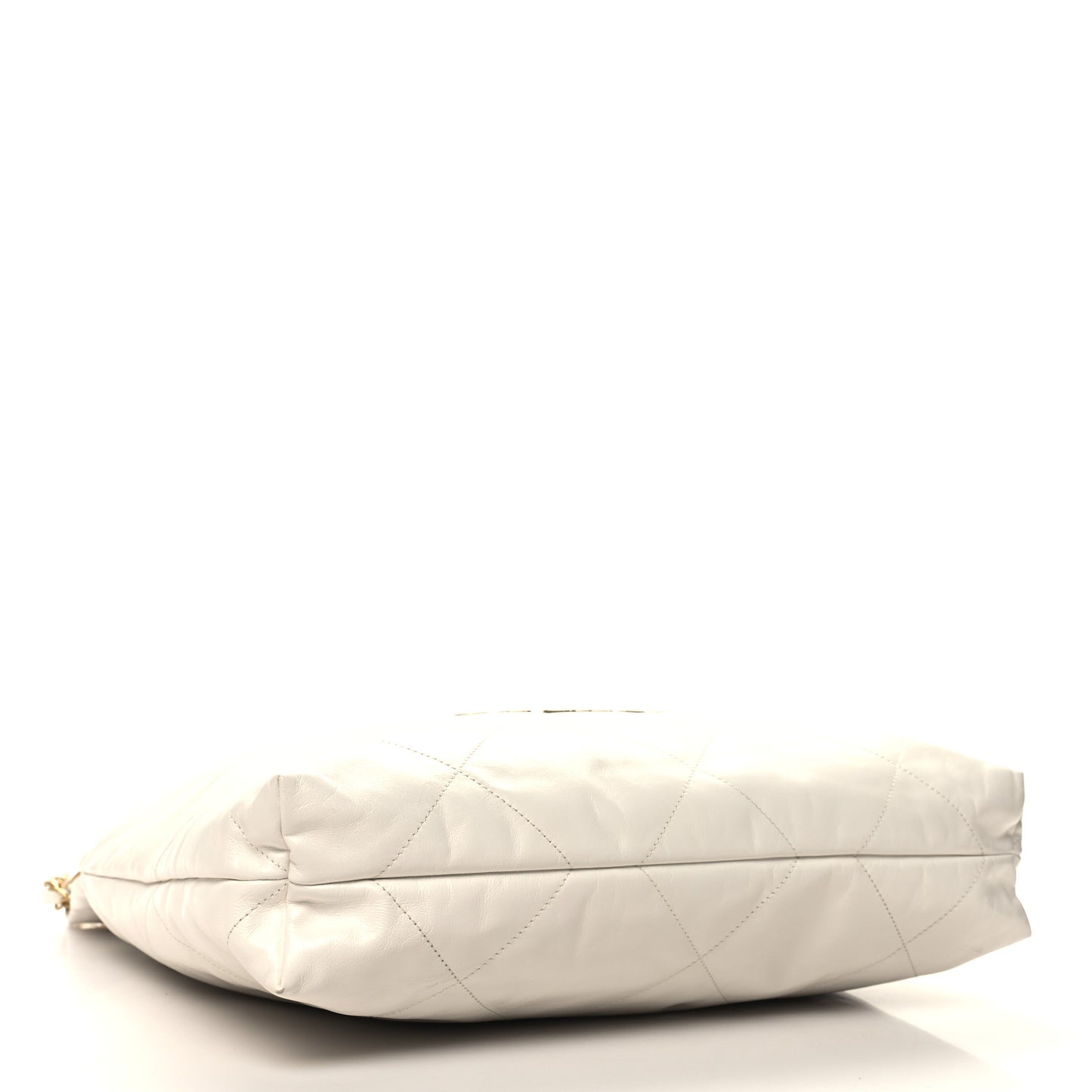 Shiny Calfskin Quilted Chanel 22 White